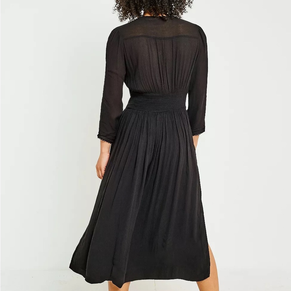 Free People Flora Embroidered Floral Midi Dress Boho - Picture 8 of 14